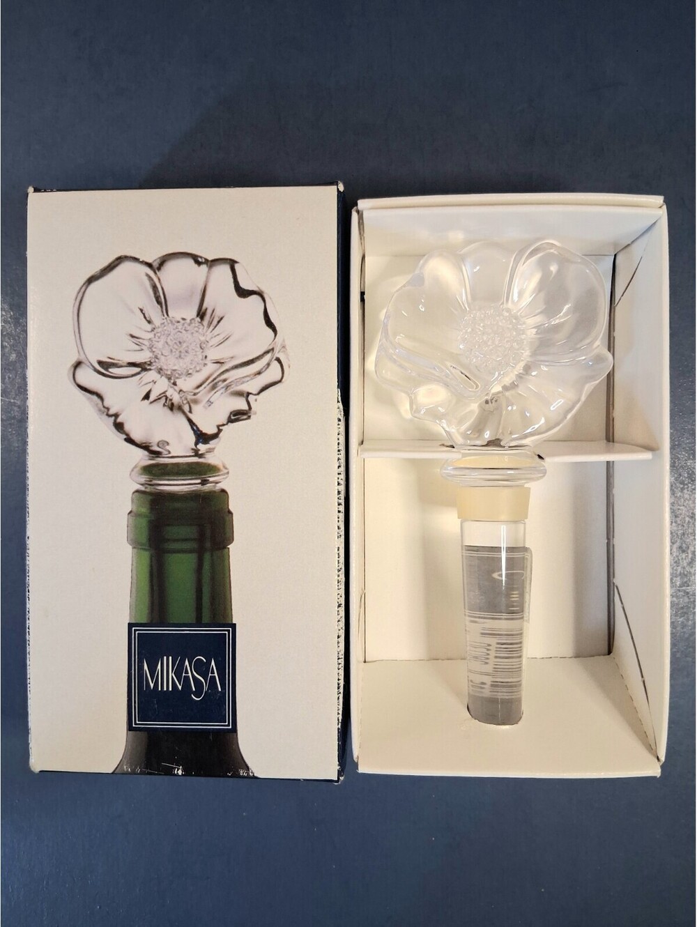 Mikasa Wine Stopper Four Leaf Clover "Lady Luck" Crystal new in box